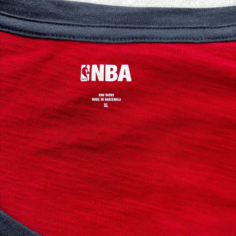 NBA Denver Nuggets Long Sleeve Shirt XL Red & Blue Cotton Crew Neck